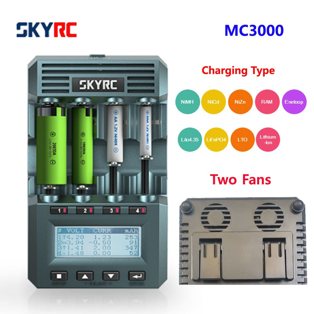 Skyrc MC3000 LCD smart charger 18650 26530 NiMH-никель-металлогидридных аккумуляторов Nimh LiFePO4 с #1