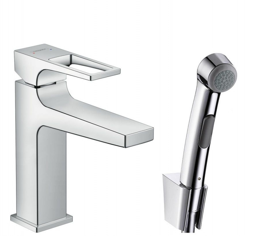 Смеситель Hansgrohe Metropol 74522000 для раковины c гигиеническим душем  #1