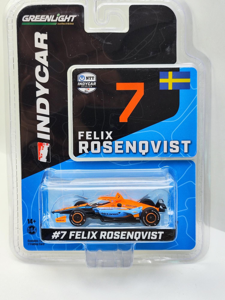 Машинка 1/64 Greenlight Car model #7 FELIX ROSENOVIST McLaren SP #1