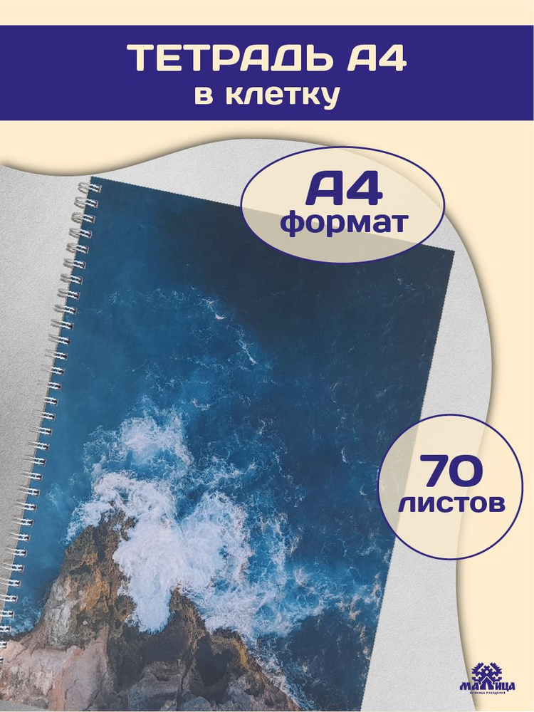 МАЛИЦА Тетрадь A4 (21 × 29.7 см), 1 шт., листов: 70 #1