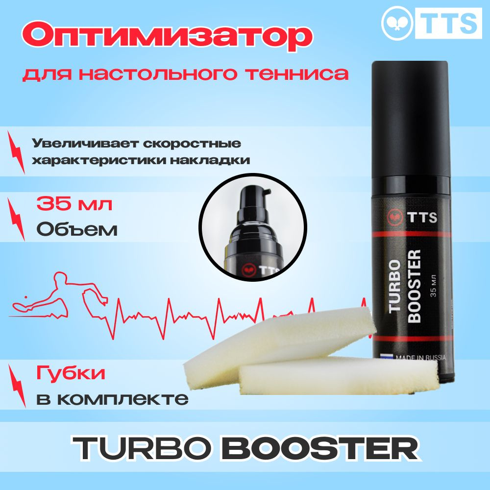 TTS Оптимизатор для накладок для настольного тенниса TURBO BOOSTER 35 мл -  купить с доставкой по выгодным ценам в интернет-магазине OZON (874451893)