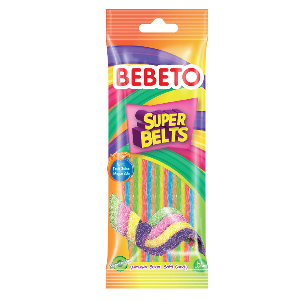 Мармелад жевательный Bebeto Super Belts, 75г #1