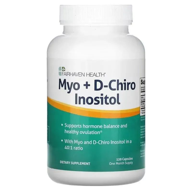 Fairhaven Health, Myo-Inositol+D-Chiro (Mио-Инозитол), 120 капсул #1