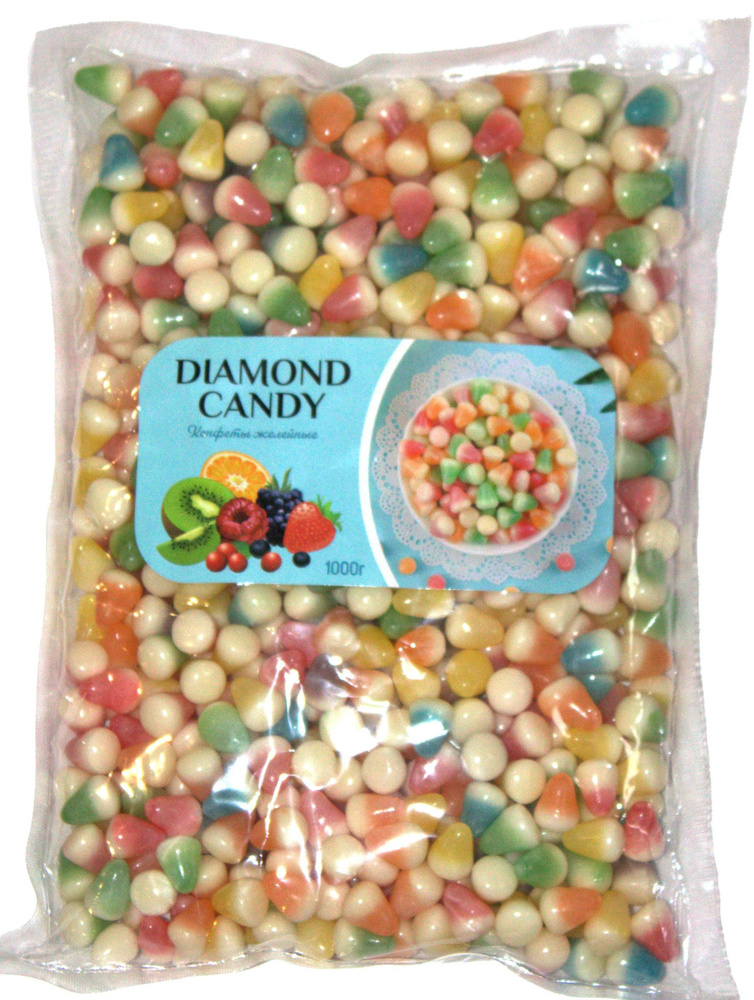 Мармеладные конфеты, жевательный мармелад в глазури, фруктовый микс ...