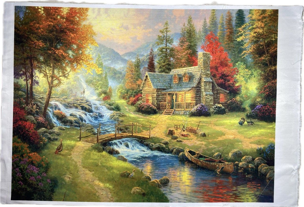 Репродукция картины на полотне "Томас Кинкейд горный рай" - купить по ...