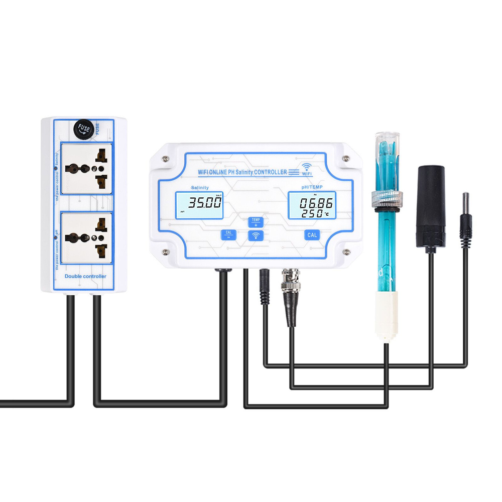 Датчик качества воды 3-в-1 pH/солености/температуры (вилка европейского стандарта)  #1