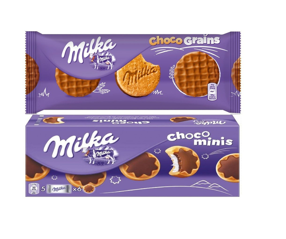 Милка Печенье Чоко Греинс 126гр и Чоко минис 150гр (Набор) - купить с ...