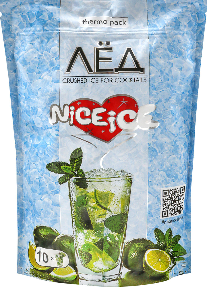 Лед NICE ICE для коктейлей дробленый, 1000г #1