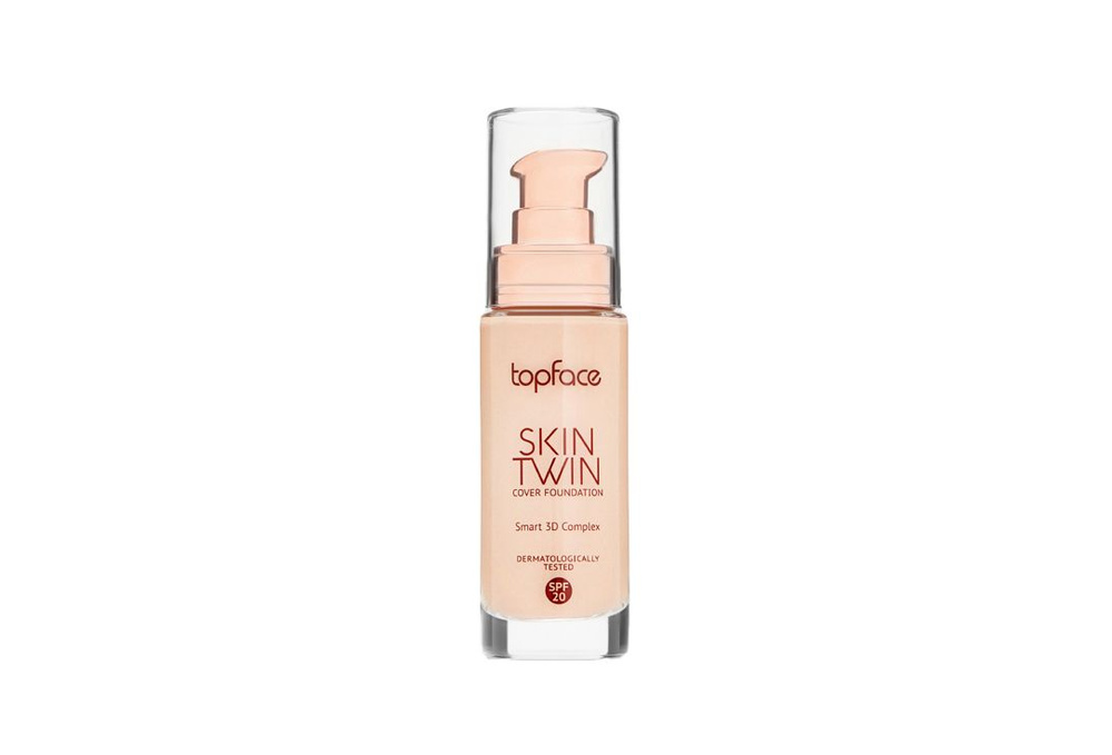 Тональный крем с натуральным финишем SPF20 Topface Skin Twin Cover Foundation  #1