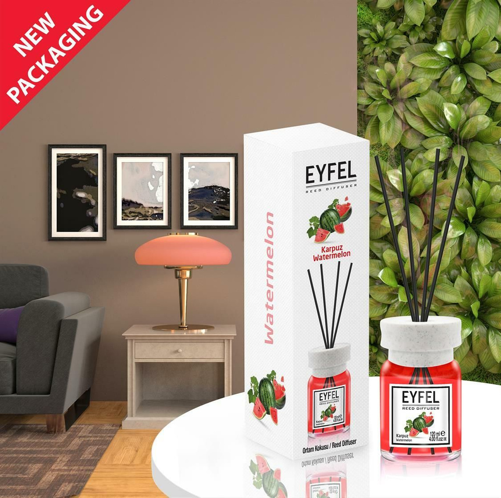 EYFEL PERFUME Диффузор Арбуз, 120 мл, ароматический диффузор для дома с палочками  #1