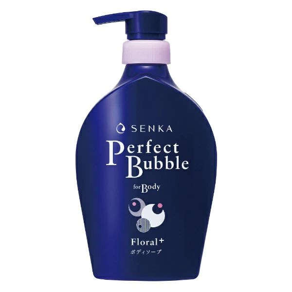 SENKA Гель для душа Perfect Bubble For Body Floral+ с гиалуроновой кислотой и коллагеном 500 мл. Япония #1