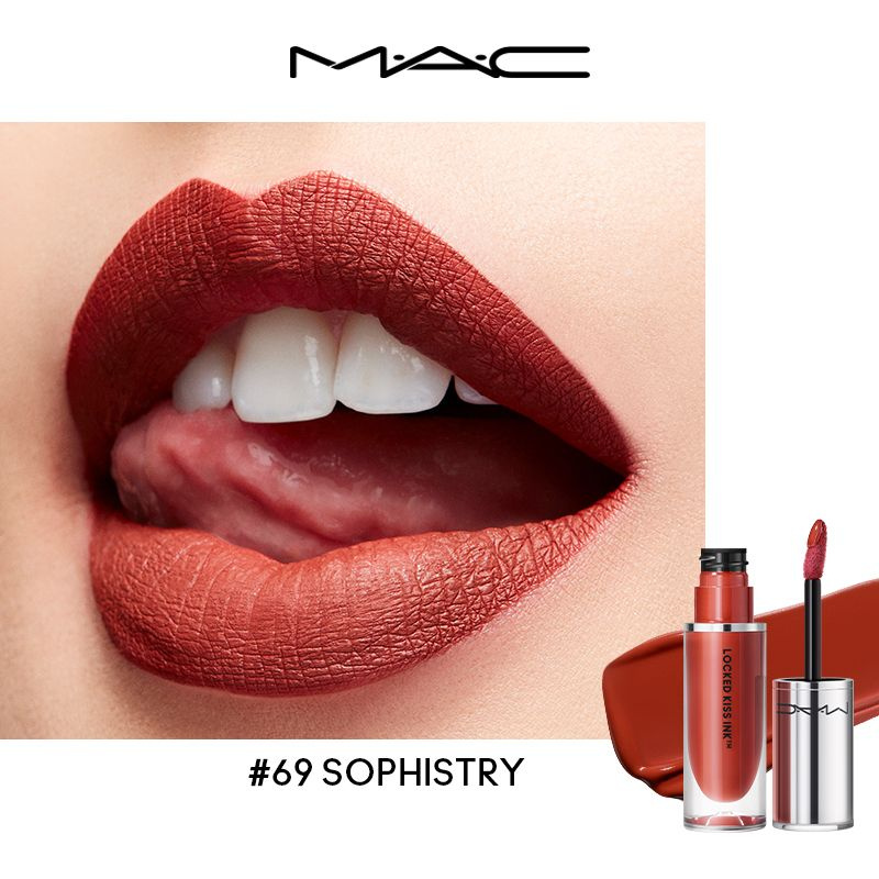 MAC Locked Kiss Ink Замок цвета Глазурь для губ с насыщенным цветом, 69#, 4 мл.  #1