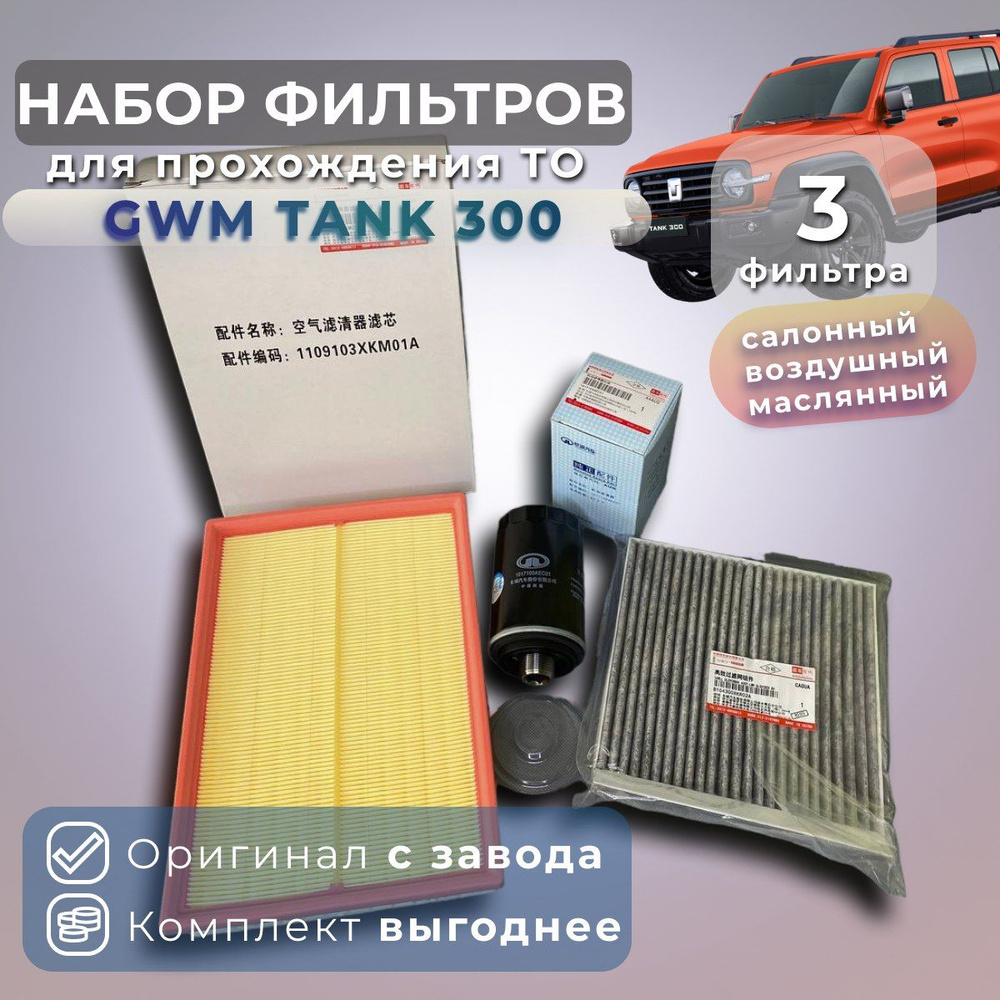 Комплект фильтров для ТО TANK 300 - купить с доставкой по выгодным ...
