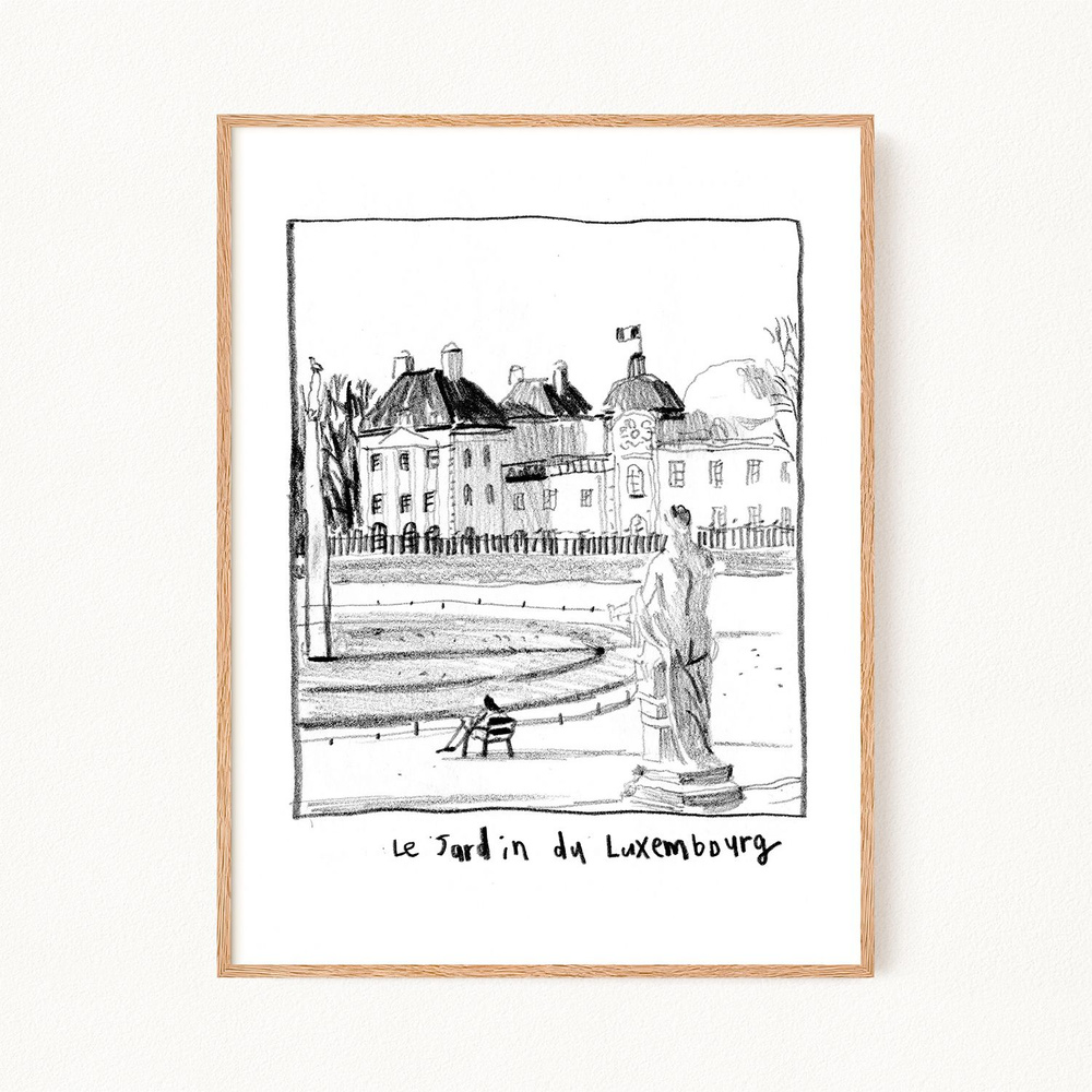 Постер "Sketch Jardin du Luxembourg", 30х40 см #1