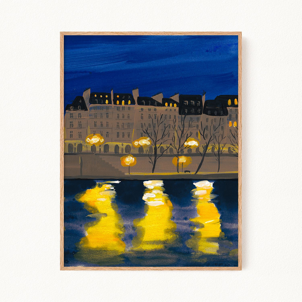 Постер "The Seine by Night", 21х30 см #1