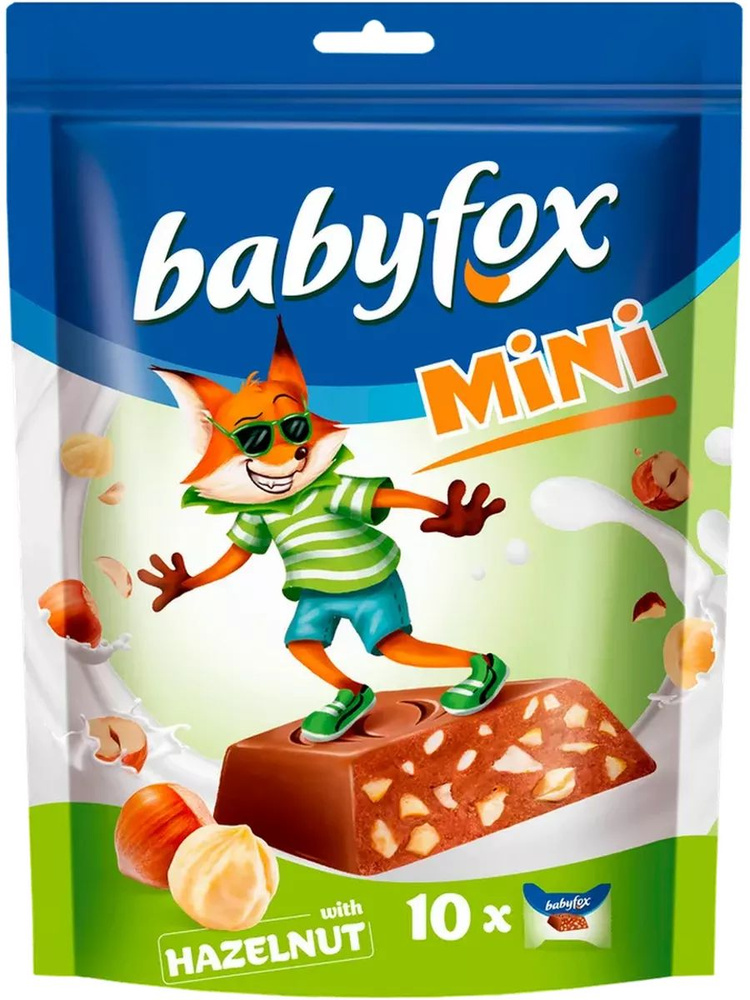 Шоколад молочный BABYFOX с фундуком, 120г #1