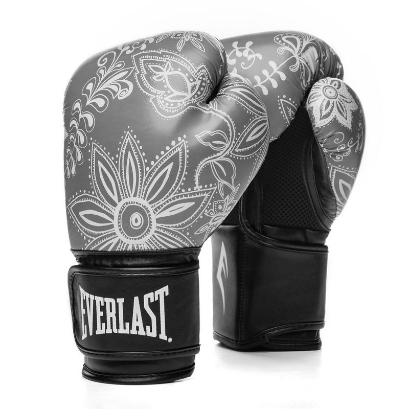 Перчатки тренировочные Everlast Spark_размер 10oz_серый/узор_искусственная кожа  #1