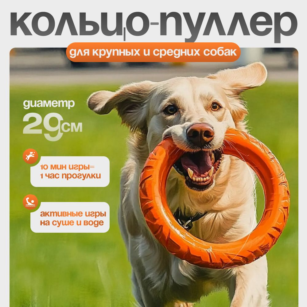 Кольцо-пуллер для собак, 29 см, игрушка для собак купить на OZON по ...