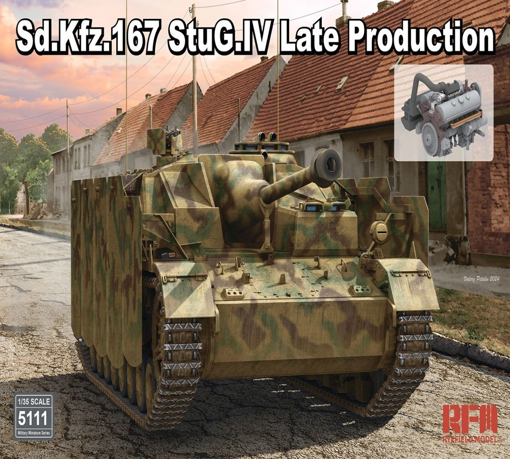 RYEFIELD RM5111 1/35 Sd.Kfz.167 StuG.lV Комплект модели танка позднего производства Танки  #1