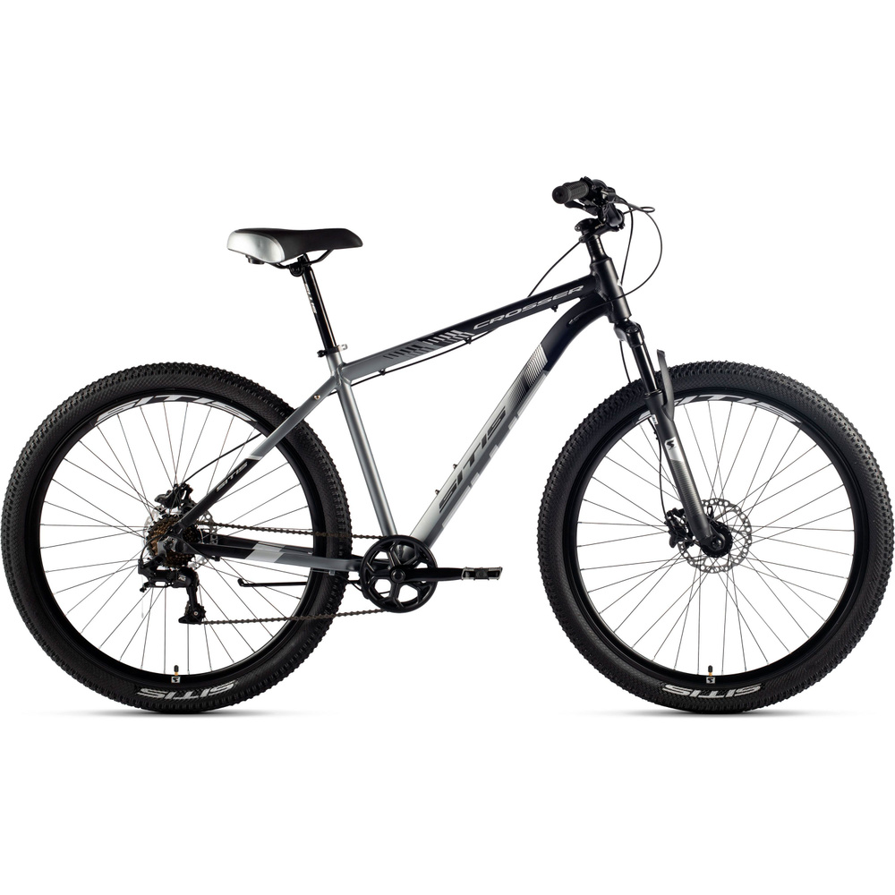 Велосипед горный SITIS CROSSER 29" HD (2024) Black-Grey, взрослый мужской, алюминиевый, 7 скоростей, #1