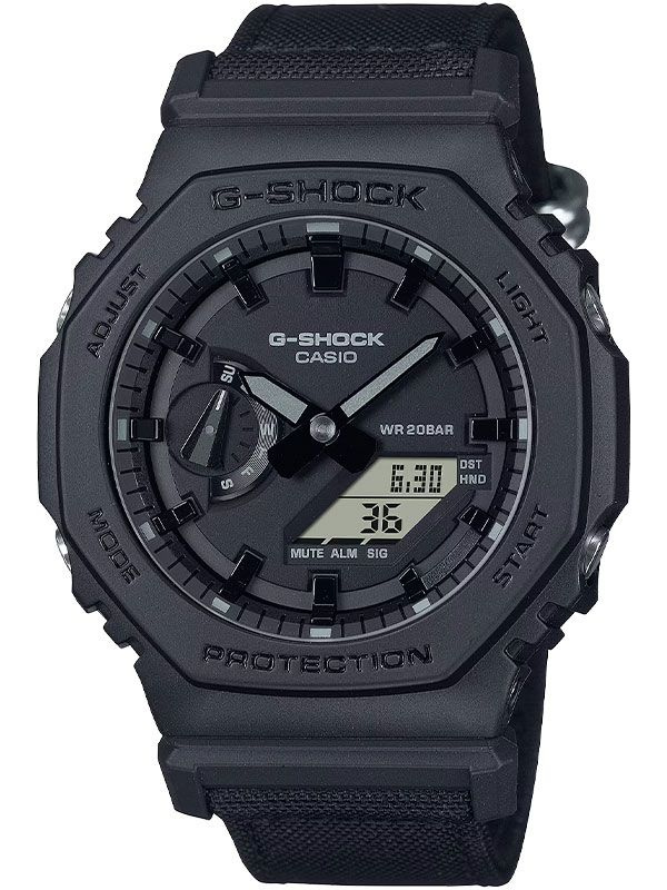 Противоударные мужские наручные часы Casio G-Shock GA-2100BCE-1A с подсветкой, будильником и секундомером #1