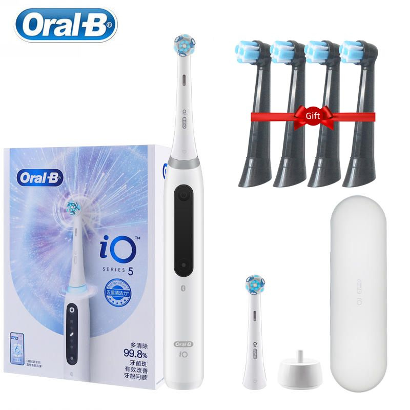 Oral-B Набор электрических зубных щеток iO Series 5, бежевый #1