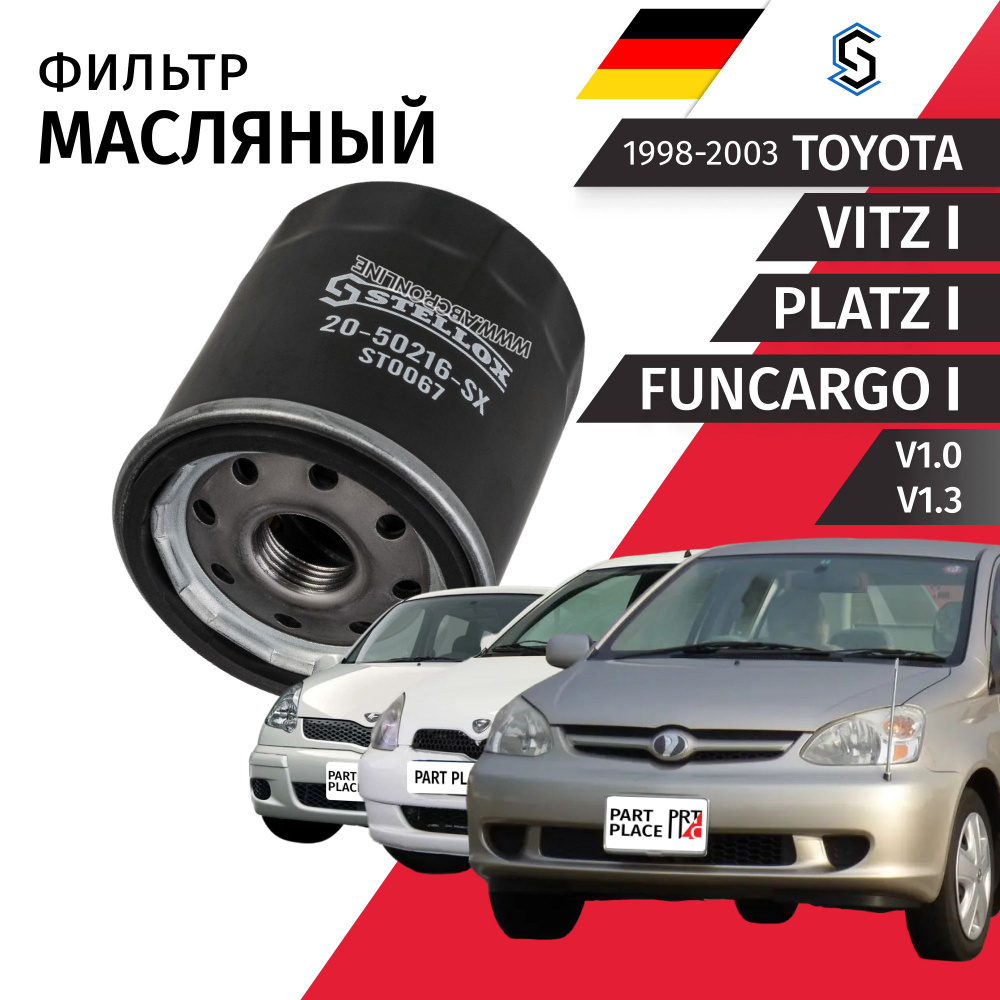 Фильтр масляный Toyota Vitz (1) Platz FunCargo NCP SCP V1.0 (68 70 лс) 1SZ-FE V1.3 (86 87 88 лс) 2NZ-FE #1