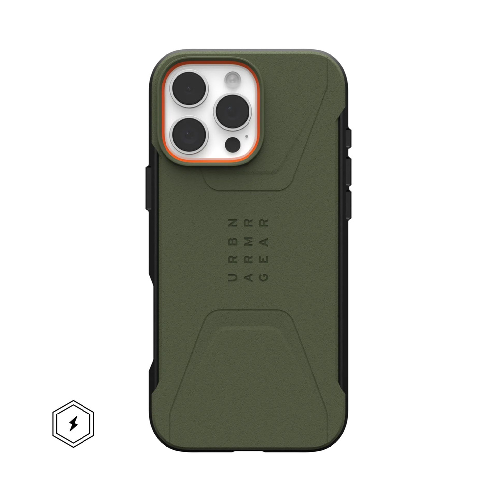 Чехол с поддержкой MAGSAFE Uag Civilian для iPhone 16 Pro 6.3", цвет оливковый (Olive Drab)  #1