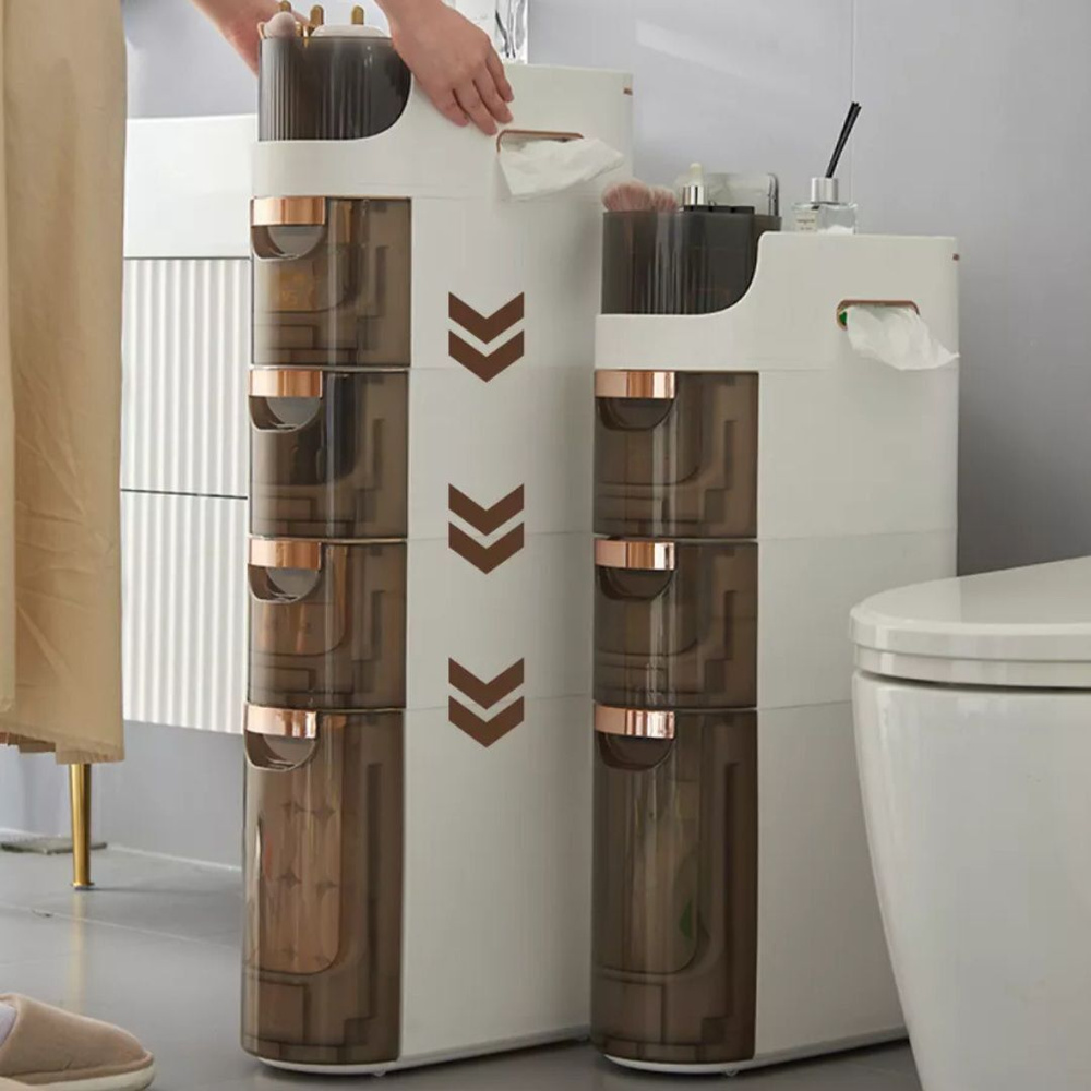 Шкаф пенал для ванной 41х17х91.5 см Zoomlife, напольный узкий шкафчик в ...