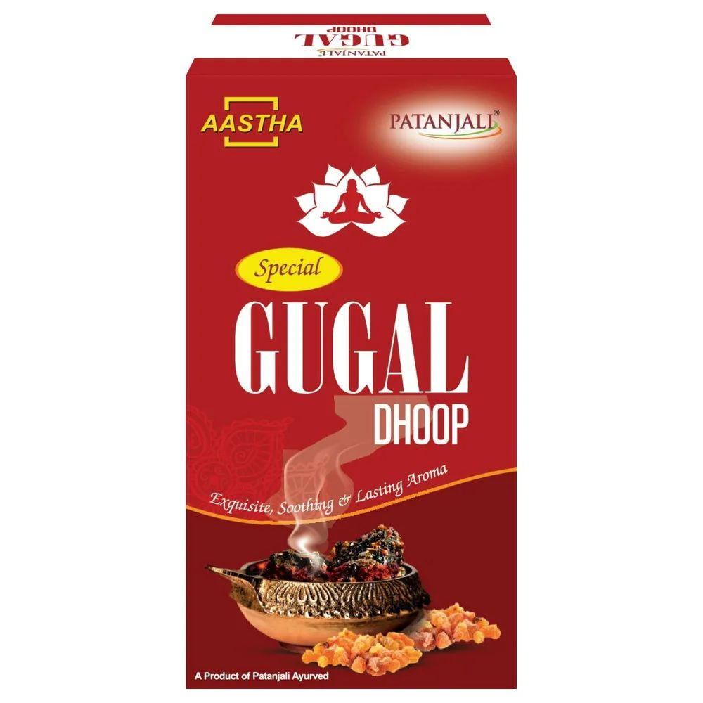 PATANJALI Aastha Special Gugal Dhoop Благовоние конусы Гугал 10шт #1