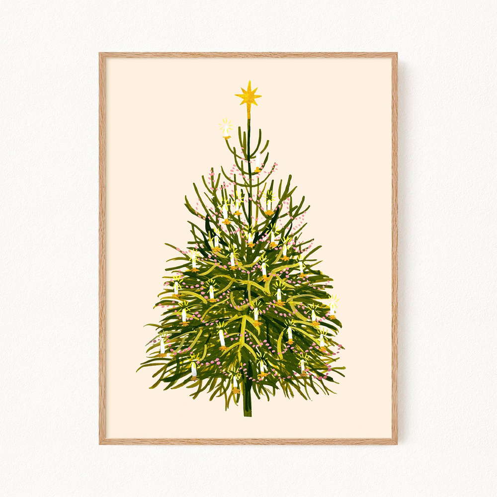 Новогодний постер "Christmas Tree No2", 40х60 см #1