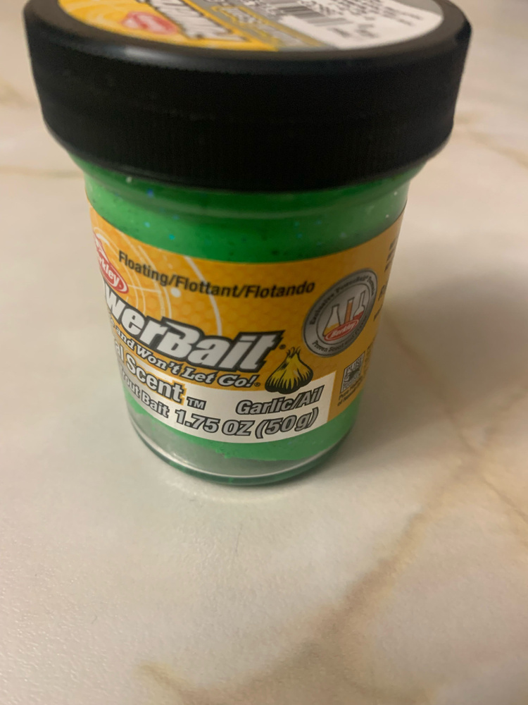 Форелевая паста BERKLEY PowerBait NATURAL SCENT TROUT BAIT, ЧЕСНОК, 50 гр./SPRING GREEN/Рыбалка на форель #1