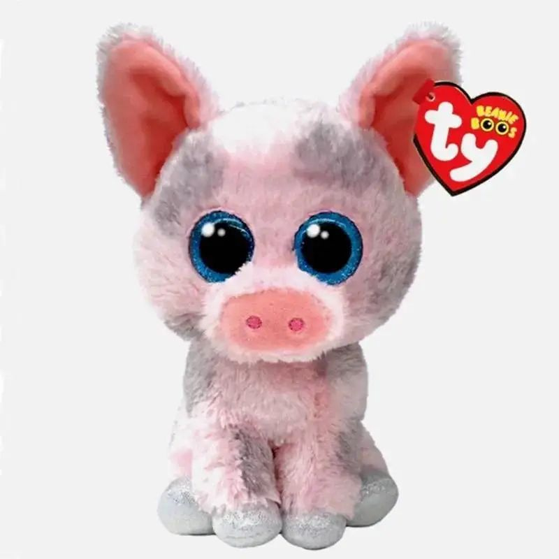 Beanie Boo's Розовый поросенок HAMBONE 15 см #1