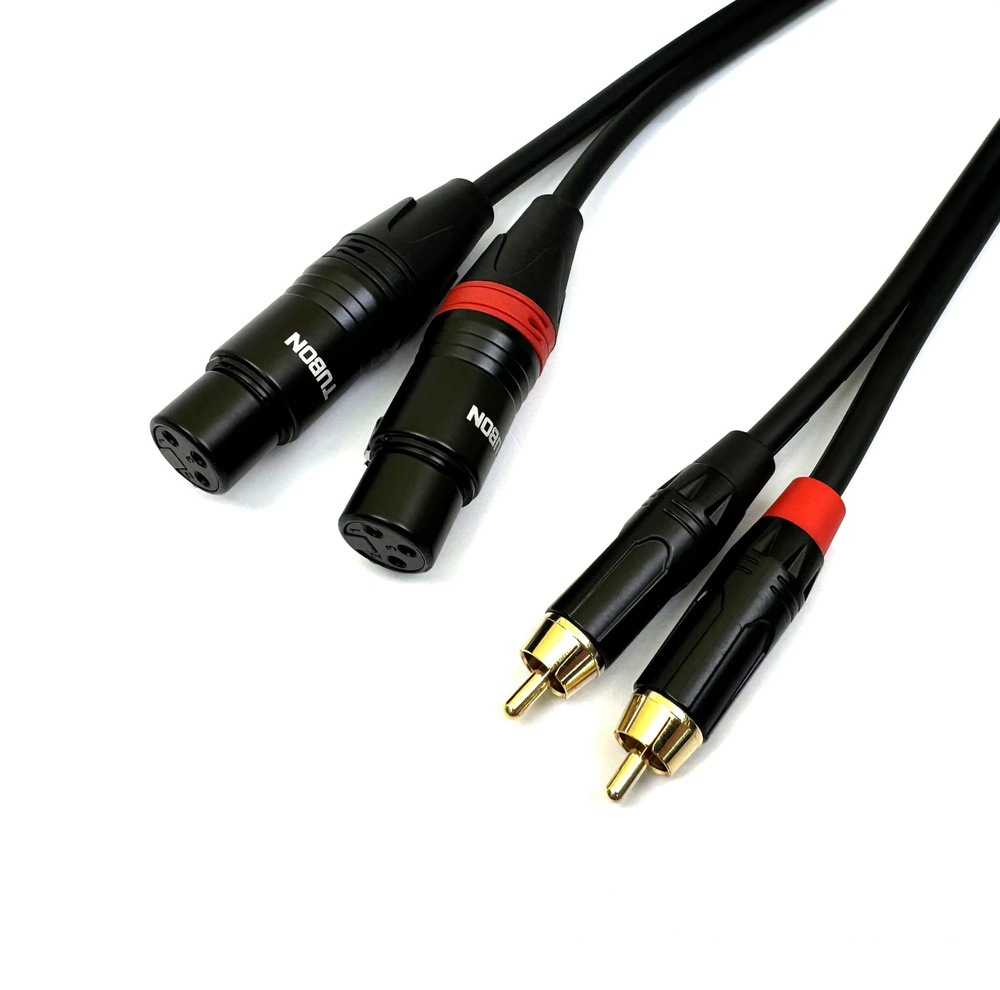 Кабель TUBON Микрофонный межблочный 2 x XLR (F) Female - 2 x RCA (M) Male OD6.0 ПВХ 2XF2R001 5м  #1