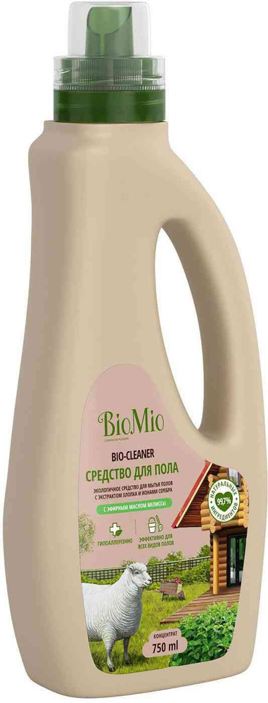 Средство для пола концентрат BioMio Bio-Cleaner с эфирным маслом мелиссы, 750 мл, 1 шт  #1