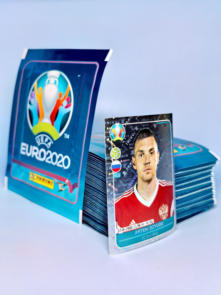 25 пакетиков наклейки panini евро 2020 preview #1