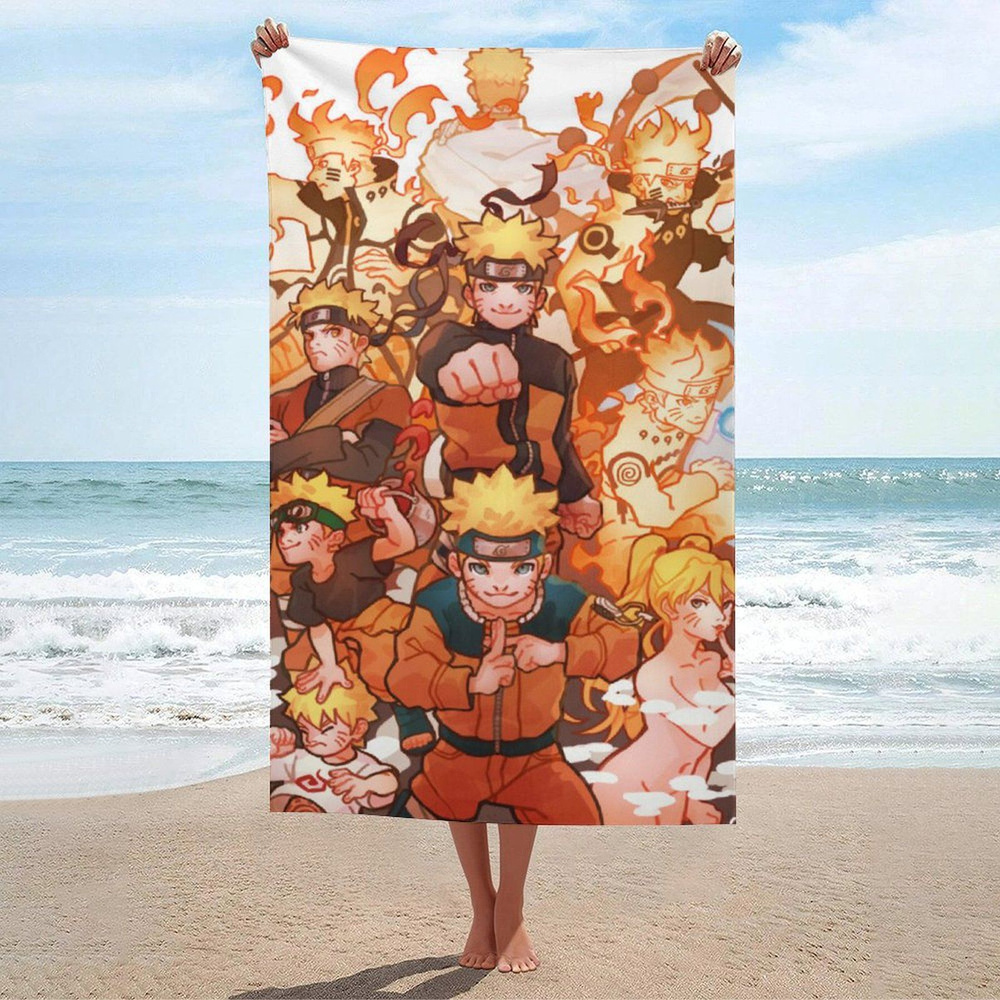 Naruto Полотенце для ванной, Полиэфирное волокно, 80x130 см, разноцветный, 1 шт.  #1