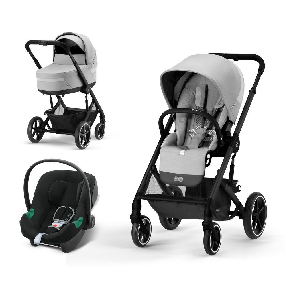 Коляска 3 в 1 Cybex Balios S LUX NEW 2023 Lava Grey с дождевиком и автокреслом Aton B2 i-Size  #1