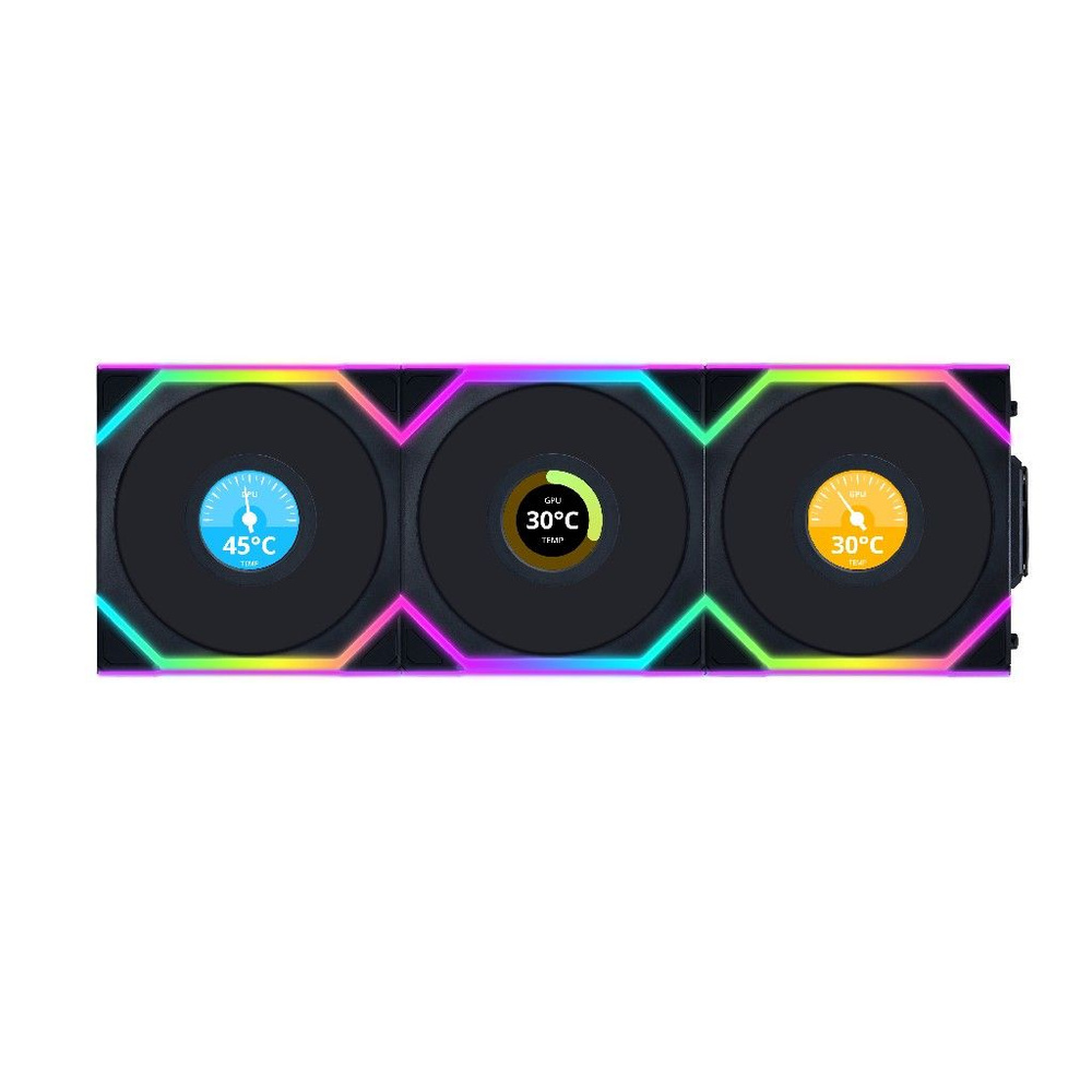 PC用ファン・クーラー LianLi UNI FAN SL Wireless LCD 120 3pack Кулер для корпуса ПК комплект 3шт Lian Li UNI FAN SL WIRELESS LCD