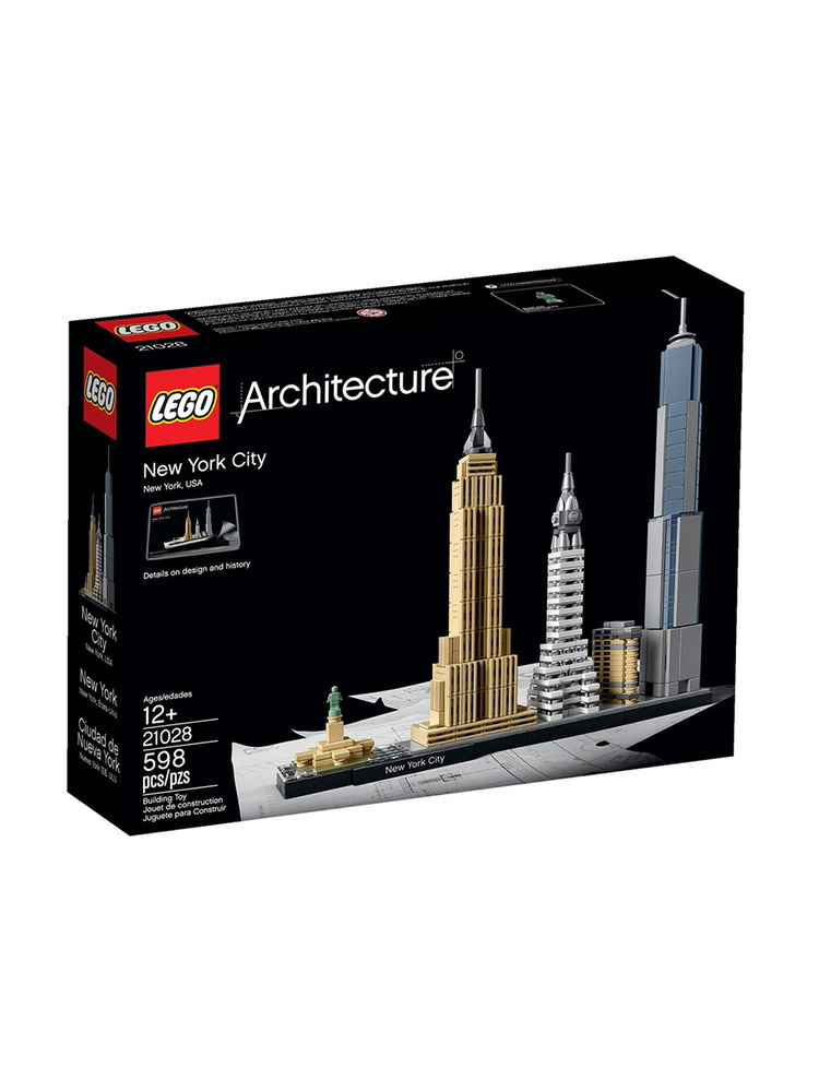 Конструктор LEGO Architecture Нью-Йорк, 598 деталей, возраст от 12+, 21028 #1