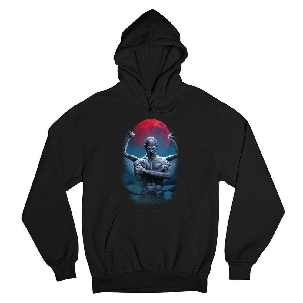 Худи Толстовка Demon Gargoyle Sweatshirt Blood Moon Scary Halloween Monster Hoodie #1