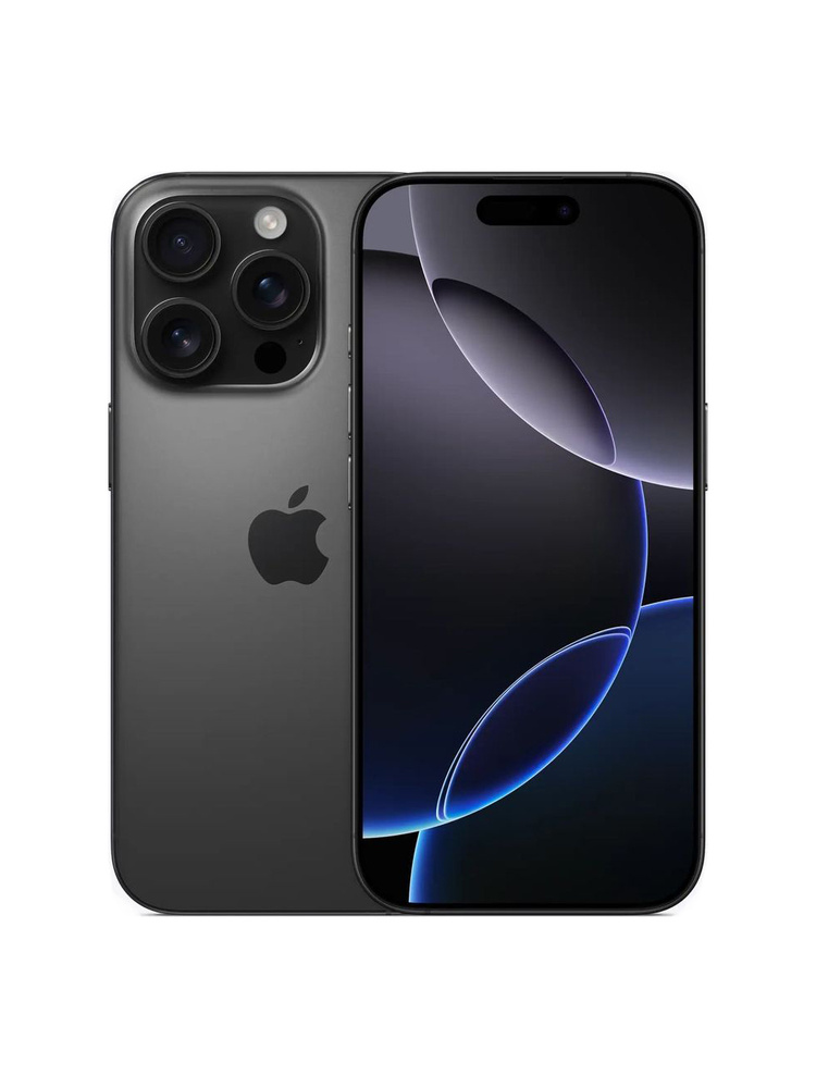 Apple Смартфон iPhone 16 Pro, eSIM+SIM 8/128 ГБ, Nano-SIM, черный #1