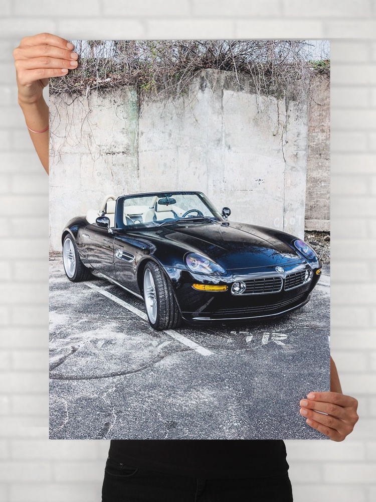 Плакат на стену для интерьера Легенды Авто (БМВ Z8 - BMW Z8 1) - Постер по машине формата A1 (61x84 см) #1