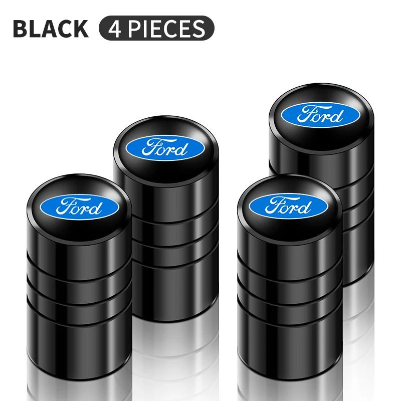 4 шт. металлических колпачков на ниппель колеса для Ford Kuga, Focus 2, 3, 4, Fiesta, Ecosport, Mondeo #1
