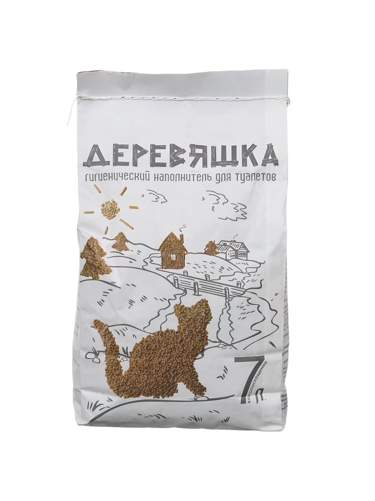 Наполнитель для лотка древесный, Зверье Мое, Деревяшка, 7 л, 2.5 кг #1