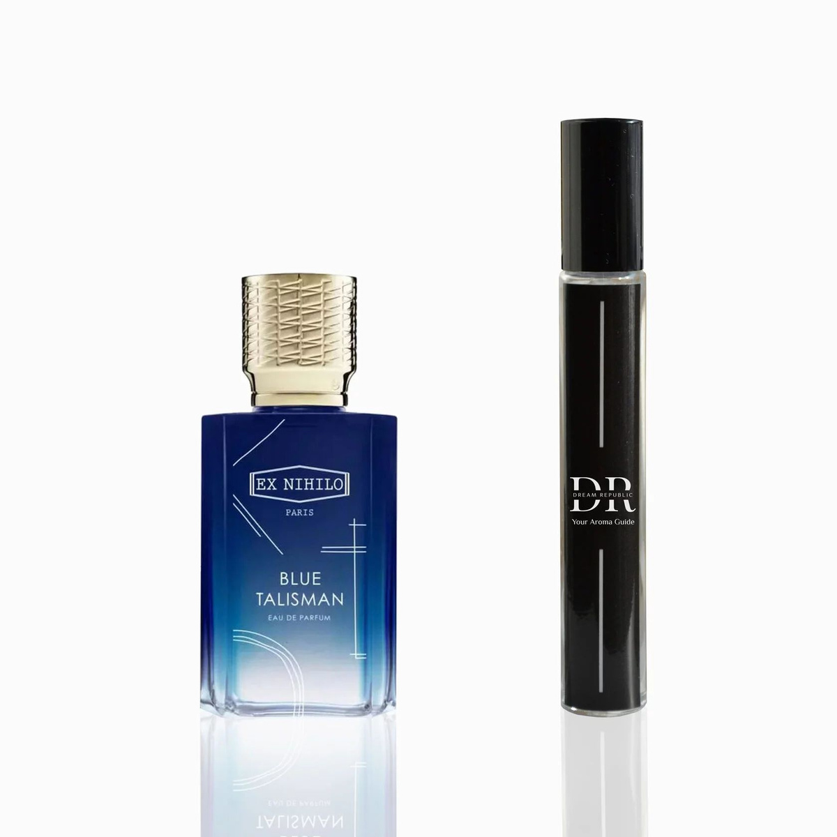 Ароматическая композиция Ex Nihilo Blue Talisman начинается с освежающего вступительного аккорда, в котором встречаются освежающий бергамот, сладкий мандарин, сочная груша и пряно-перечный имбирь. Сердце парфюма дарит теплые ноты древесные ноты молекулы Георгивуда® с нежной грацией флердоранжа. Завершает композицию нота чувственного Акигалавуда®, окутанная амброфиксом и мягким мускусом.
