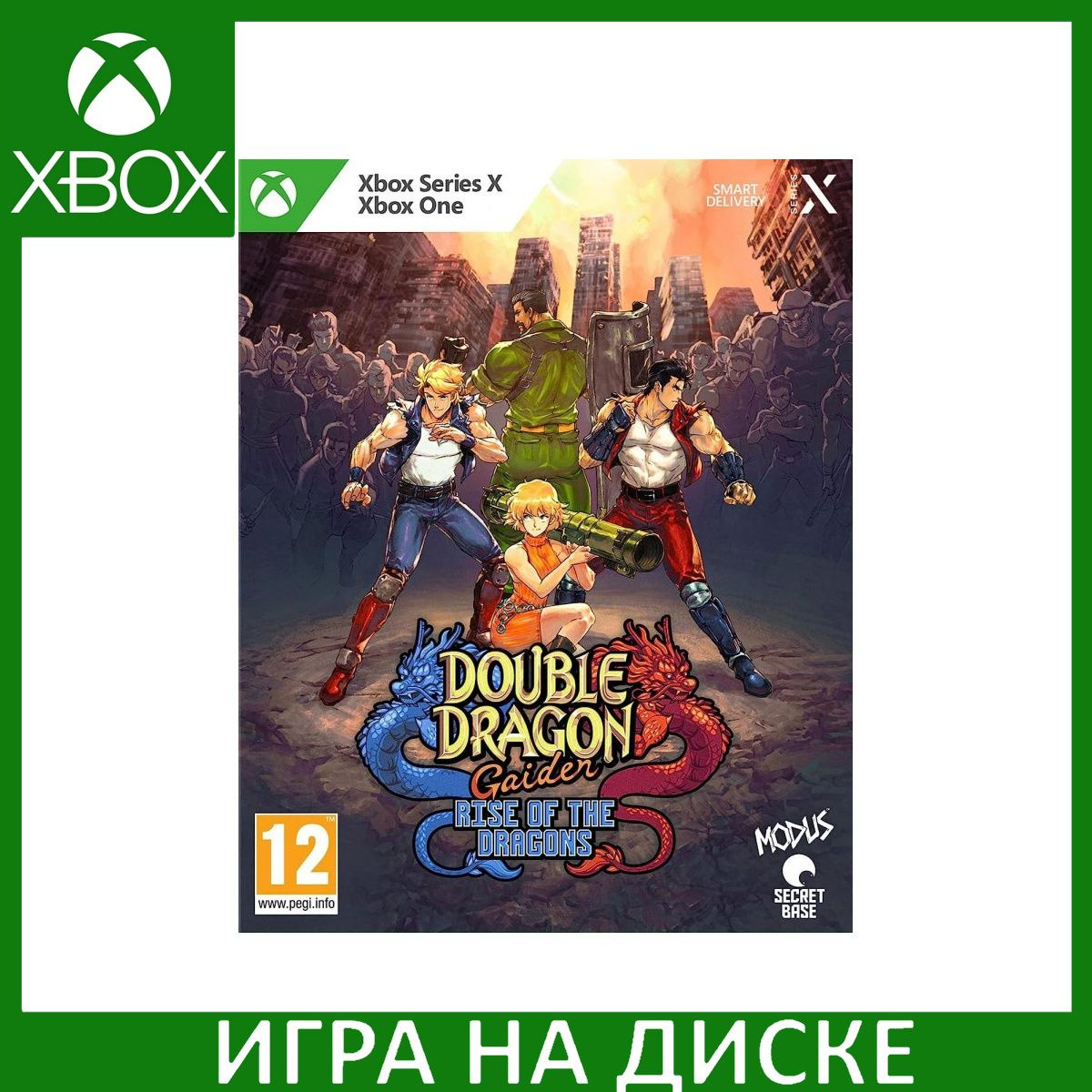 Диск с Игрой Double Dragon Gaiden: Rise of the Dragons (Xbox One/Series X). Новый лицензионный запечатанный диск.