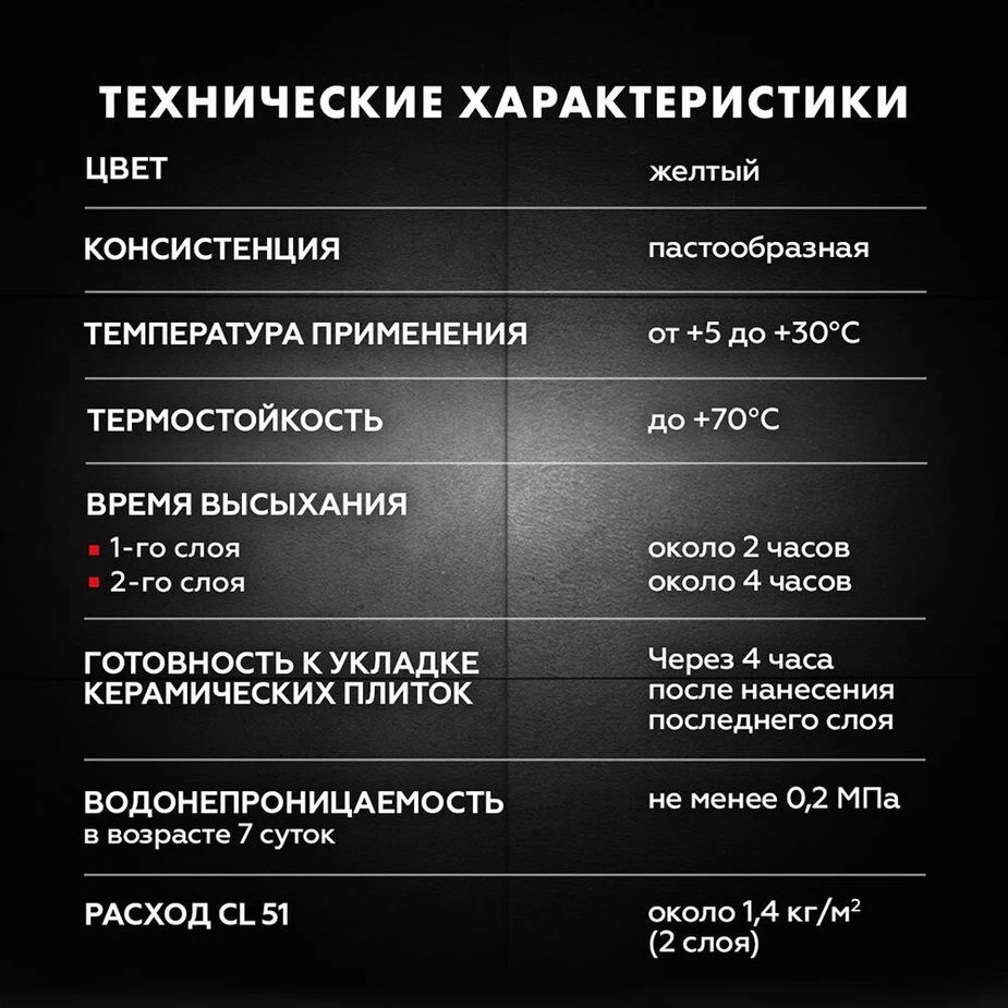 15 кг. Гидроизоляция для ванной, эластичная полимерная мастика Ceresit ...