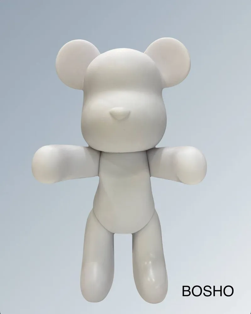 Фигурка для творчества Игрушка Медведь BearBrick 23 см (Без красок) для детей и взрослых, краски флюид арт, раскраска, подарок, вариант, фото 3