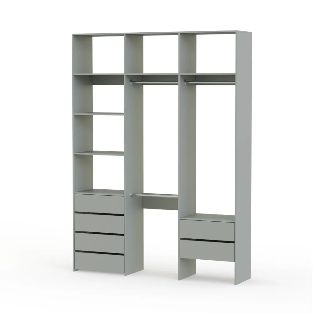 BestMebel Гардеробная система, ЛДСП, 155х55х250 см, 155x55x250 см, фото 3
